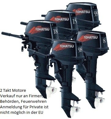 Tohatsu Aussenb. 2-Takt M9.8BL Pinnensteuerung, Ha